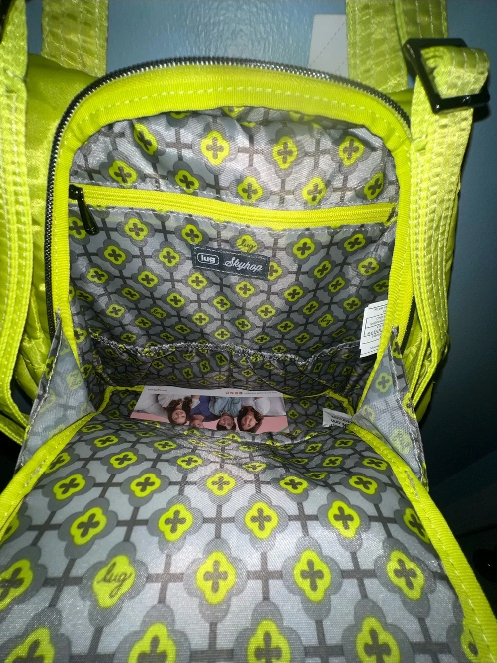 NWT: Lug Skyhop Quilted Backpack with Heart Coin Pouch